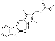 CAS # 548740-24-5, 5-[(Z)-(1,2-Dihydro-2-oxo-3H-indol-3-ylidene)methyl]-2,4-dimethyl-1H-pyrrole-3-propanoic acid methyl ester