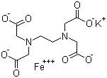 CAS # 54959-35-2, Ethylenediaminetetraacetic acid ferric potassium salt, Potassium [[N,N'-ethylenebis[N-(carboxymethyl)glycinato]](4-)-N,N',O,O',ON,ON']ferrate(1-)
