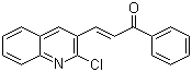 structure of CAS# 5498-83-9, 3-(2-氯喹啉-3-基)-1-苯基-2-丙烯-1-酮