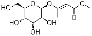 (E)-3-(beta-D-Glucopyranosyloxy)-2-butenoic acid methyl ester molecular structure (CAS 55018-21-8)