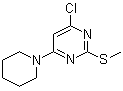 CAS # 55199-60-5, 4-Chloro-2-methylthio-6-(1-piperidyl)pyrimidine, 2-Methylthio-4-chloro-6-piperidinopyrimidine,