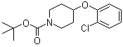 structure of CAS# 552868-10-7, 4-(2-Chlorophenoxy)piperidine-1-carboxylic acid tert-butyl ester