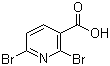 structure of CAS# 55304-85-3, 2,6-二溴-3-吡啶甲酸