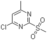 structure of CAS# 55329-22-1, 4-Chloro-6-methyl-2-(methylsulfonyl)pyrimidine
