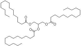 structure of CAS# 555-45-3, 甘油三肉豆蔻酸酯