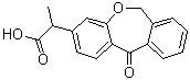 CAS # 55690-47-6, 2-(6,11-Dihydro-11-oxodibenz[b,e]oxepin-3-yl)propionic acid, DD 3505