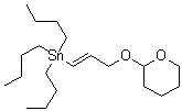CAS 登录号：55723-10-9, 三丁基[(1E)-3-[(四氢-2H-吡喃-2-基)氧基]-1-丙烯-1-基]锡烷