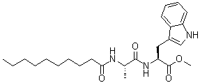 CAS # 55728-17-1, N-[N-(1-Oxodecyl)-L-alanyl]-L-tryptophan methyl ester