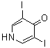 CAS # 5579-93-1, 3,5-Diiodo-4(1H)-pyridinone, 3,5-Diiodo-4(1H)-pyridone, 3,5-Diiodo-4-pyridone, DJP, Iopydon, Iopydone, NSC 135284