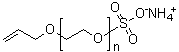 CAS 登录号：55866-85-8, 烯丙氧基聚乙氧基硫酸酯铵盐