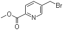 structure of CAS# 55876-84-1, Methyl 5-(bromomethyl)pyridine-2-carboxylate
