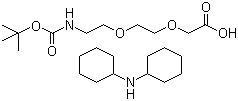 structure of CAS# 560088-79-1, 2-[2-(叔丁氧羰基氨基)乙氧基]乙氧基乙酸二环己胺盐