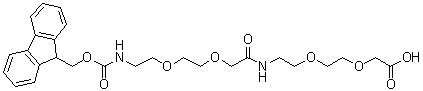 structure of CAS# 560088-89-3, 10-氧代-5,8,14,17-四氧杂-2,11-二氮杂十九烷二酸 1-(9H-芴-9-基甲基)酯