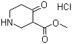 structure of CAS# 56026-52-9, 4-哌啶酮-3-羧酸甲酯盐酸盐