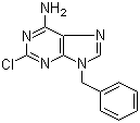 CAS # 56046-25-4, 9-Benzyl-2-chloroadenine, 2-Chloro-9-benzyladenine, 9-Benzyl-2-chloro-9H-adenine, 2-Chloro-9-(phenylmethyl)-9H-purin-6-amine