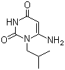structure of CAS# 56075-75-3, 4-Amino-3-isobutylpyrimidine-2,6-dione