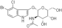 structure of CAS# 5609-91-6, 5-溴-4-氯-3-吲哚基 N-乙酰基-beta-D-氨基葡萄糖苷