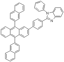CAS 登录号：561064-11-7, 2-(4-(9,10-二(萘-2-基)蒽-2-基)苯基)-1-苯基-1H-苯并[d]咪唑