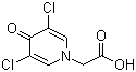 structure of CAS# 56187-37-2, 3,5-二氯-4-吡啶酮-1-乙酸