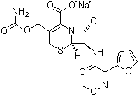 structure of CAS# 56238-63-2, Cefuroxime sodium