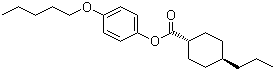 CAS # 56359-71-8, trans-4-Propylcyclohexanecarboxylic acid 4-(pentyloxy)phenyl ester, 4-n-Pentyloxyphenyl 4-trans-propylcyclohexanecarboxylate