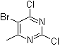 5-Bromo-6-methyl-2,4-dichloropyrimidine molecular structure (CAS 56745-01-8)