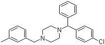 CAS 登录号：569-65-3, 美克洛嗪, 氯苯苄嗪, 1-[(4-氯苯基)苯甲基]-4-[(3-甲苯基)甲基]-哌嗪