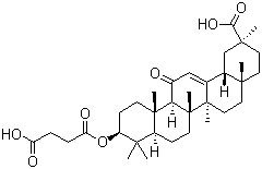 CAS # 5697-56-3, Carbenoxolone, Glycyrrhetinic acid hydrogen succinate, 3beta-Hydroxy-11-oxoolean-12-en-30-oic acid hydrogen succinate