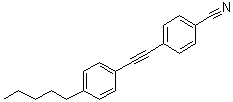 structure of CAS# 56982-41-3, 4-[(4-Pentylphenyl)ethynyl]benzonitrile