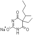 structure of CAS# 57-33-0, 戊巴比妥钠
