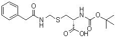 structure of CAS# 57084-73-8, N-[叔丁氧羰基]-S-[[(苯基乙酰基)氨基]甲基]-L-半胱氨酸