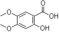 structure of CAS# 5722-93-0, 2-Hydroxy-4,5-dimethoxybenzoic acid