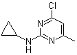 structure of CAS# 5734-73-6, 4-氯-N-环丙基-6-甲基-2-嘧啶胺