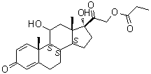 structure of CAS# 5740-62-5, 泼尼松龙21-丙酸酯
