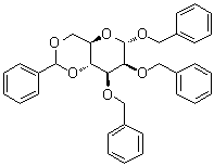 苄基 2,3-二-O-(苯基甲基)-4,6-O-(苯基亚甲基)-alpha-D-吡喃甘露糖苷分子结构 (CAS 57783-75-2)
