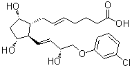 CAS # 57968-81-7, (+)-5-trans-Cloprostenol, [1R-[1alpha(E),2beta(1E,3R*),3alpha,5alpha]]-7-[2-[4-(3-Chlorophenoxy)-3-hydroxy-1-butenyl]-3,5-dihydroxycyclopentyl]-5-Heptenoic acid