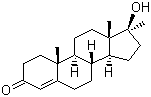 structure of CAS# 58-18-4, 17-Methyltestosterone
