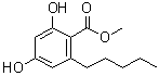 structure of CAS# 58016-28-7, Methyl 2,4-dihydroxy-6-pentylbenzoate