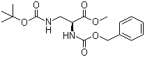 CAS # 58457-98-0, (S)-Methyl 2-N-Cbz-3-N-Boc-propanoate, 3-[[(1,1-Dimethylethoxy)carbonyl]amino]-N-[(phenylmethoxy)carbonyl]-L-alanine methyl ester