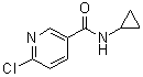 structure of CAS# 585544-22-5, 6-Chloro-N-cyclopropylnicotinamide