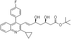 structure of CAS# 586966-54-3, 匹伐他汀叔丁酯