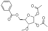 CAS # 58800-57-0, 3-O-Methyl-alpha-D-ribofuranose 1,2-diacetate 5-benzoate, NSC 329369