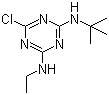 CAS # 5915-41-3, Terbutylazine, 2-tert-Butylamino-4-chloro-6-ethylamino-1,3,5-triazine, Terbutylazine, 6-Chloro-N-(1,1-dimethylethyl)-N'-ethyl-1,3,5-triazine-2,4-diamine, Gardoprim, GS-13529, Primatol M