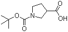 CAS 登录号：59378-75-5, 1-Boc-吡咯烷-3-甲酸, 1-叔丁氧羰基吡咯烷-3-甲酸
