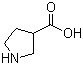 structure of CAS# 59378-87-9, 吡咯烷-3-甲酸