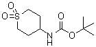 structure of CAS# 595597-01-6, tert-Butyl (1,1-dioxotetrahydro-2H-thiopyran-4-yl)carbamate