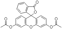 CAS 登录号：596-09-8, 二乙酸荧光素, 荧光素二乙酸酯