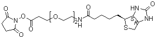 structure of CAS# 596820-83-6, N-[2-[2-[3-[(2,5-二氧代-1-吡咯烷基)氧基]-3-氧代丙氧基]乙氧基]乙基]六氢-2-氧代-1H-噻吩并[3,4-d]咪唑-4-戊酰胺