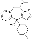 CAS # 59743-88-3, 10-Methoxy-4-(1-methyl-4-piperidinyl)-4H-benzo[4,5]cyclohepta[1,2-b]thiophene-4-ol