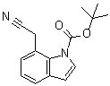 structure of CAS# 597544-18-8, 7-(氰基甲基)-1H-吲哚-1-羧酸叔丁酯